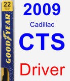 Driver Wiper Blade for 2009 Cadillac CTS - Premium