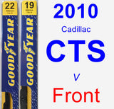 Front Wiper Blade Pack for 2010 Cadillac CTS - Premium