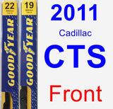 Front Wiper Blade Pack for 2011 Cadillac CTS - Premium
