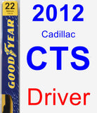 Driver Wiper Blade for 2012 Cadillac CTS - Premium