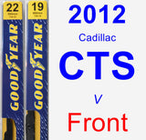 Front Wiper Blade Pack for 2012 Cadillac CTS - Premium