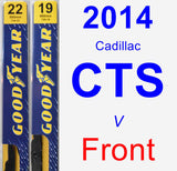 Front Wiper Blade Pack for 2014 Cadillac CTS - Premium