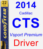 Driver Wiper Blade for 2014 Cadillac CTS - Premium