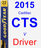 Driver Wiper Blade for 2015 Cadillac CTS - Premium