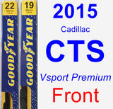 Front Wiper Blade Pack for 2015 Cadillac CTS - Premium