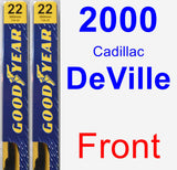 Front Wiper Blade Pack for 2000 Cadillac DeVille - Premium