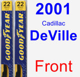Front Wiper Blade Pack for 2001 Cadillac DeVille - Premium