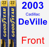 Front Wiper Blade Pack for 2003 Cadillac DeVille - Premium