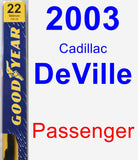 Passenger Wiper Blade for 2003 Cadillac DeVille - Premium