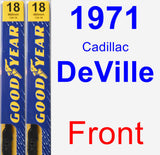 Front Wiper Blade Pack for 1971 Cadillac DeVille - Premium