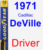 Driver Wiper Blade for 1971 Cadillac DeVille - Premium
