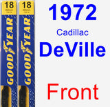 Front Wiper Blade Pack for 1972 Cadillac DeVille - Premium