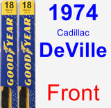 Front Wiper Blade Pack for 1974 Cadillac DeVille - Premium
