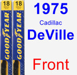 Front Wiper Blade Pack for 1975 Cadillac DeVille - Premium