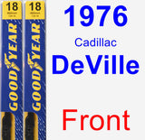 Front Wiper Blade Pack for 1976 Cadillac DeVille - Premium