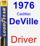 Driver Wiper Blade for 1976 Cadillac DeVille - Premium