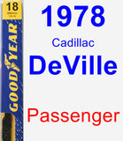 Passenger Wiper Blade for 1978 Cadillac DeVille - Premium
