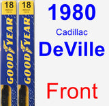 Front Wiper Blade Pack for 1980 Cadillac DeVille - Premium