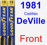 Front Wiper Blade Pack for 1981 Cadillac DeVille - Premium