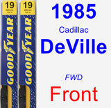 Front Wiper Blade Pack for 1985 Cadillac DeVille - Premium