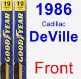 Front Wiper Blade Pack for 1986 Cadillac DeVille - Premium