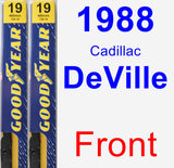 Front Wiper Blade Pack for 1988 Cadillac DeVille - Premium