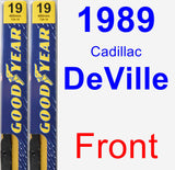 Front Wiper Blade Pack for 1989 Cadillac DeVille - Premium