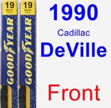 Front Wiper Blade Pack for 1990 Cadillac DeVille - Premium
