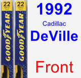 Front Wiper Blade Pack for 1992 Cadillac DeVille - Premium