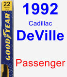 Passenger Wiper Blade for 1992 Cadillac DeVille - Premium