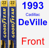 Front Wiper Blade Pack for 1993 Cadillac DeVille - Premium