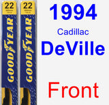 Front Wiper Blade Pack for 1994 Cadillac DeVille - Premium