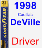 Driver Wiper Blade for 1998 Cadillac DeVille - Premium