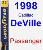 Passenger Wiper Blade for 1998 Cadillac DeVille - Premium