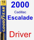 Driver Wiper Blade for 2000 Cadillac Escalade - Premium