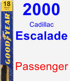 Passenger Wiper Blade for 2000 Cadillac Escalade - Premium