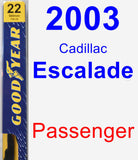 Passenger Wiper Blade for 2003 Cadillac Escalade - Premium