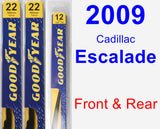 Front & Rear Wiper Blade Pack for 2009 Cadillac Escalade - Premium
