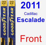 Front Wiper Blade Pack for 2011 Cadillac Escalade - Premium