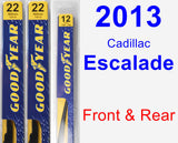 Front & Rear Wiper Blade Pack for 2013 Cadillac Escalade - Premium