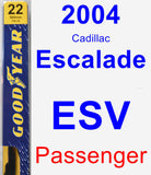 Passenger Wiper Blade for 2004 Cadillac Escalade ESV - Premium