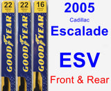 Front & Rear Wiper Blade Pack for 2005 Cadillac Escalade ESV - Premium