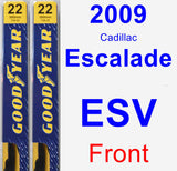 Front Wiper Blade Pack for 2009 Cadillac Escalade ESV - Premium