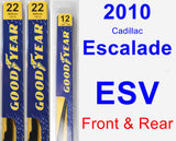 Front & Rear Wiper Blade Pack for 2010 Cadillac Escalade ESV - Premium