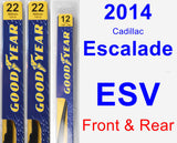 Front & Rear Wiper Blade Pack for 2014 Cadillac Escalade ESV - Premium