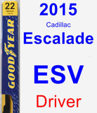 Driver Wiper Blade for 2015 Cadillac Escalade ESV - Premium
