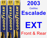 Front & Rear Wiper Blade Pack for 2003 Cadillac Escalade EXT - Premium