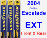 Front & Rear Wiper Blade Pack for 2004 Cadillac Escalade EXT - Premium