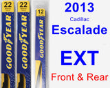 Front & Rear Wiper Blade Pack for 2013 Cadillac Escalade EXT - Premium