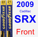 Front Wiper Blade Pack for 2009 Cadillac SRX - Premium